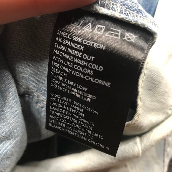 Urban Outfitters Midrise BDG Tie Dye Blue & White Acid Wash Jeans 25 - Picture 11 of 14